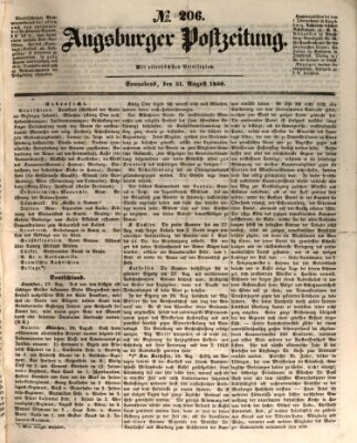 Augsburger Postzeitung Samstag 31. August 1850