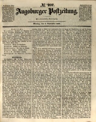 Augsburger Postzeitung Montag 2. September 1850