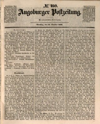 Augsburger Postzeitung Dienstag 22. Oktober 1850