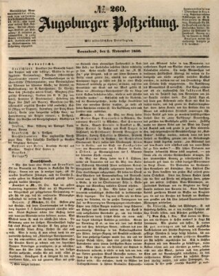 Augsburger Postzeitung Samstag 2. November 1850