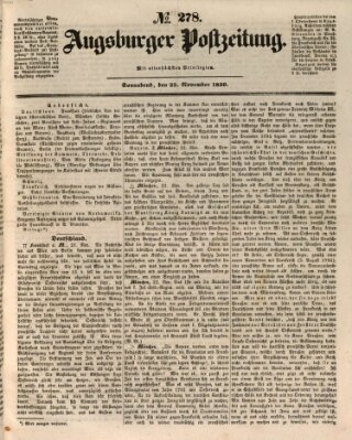 Augsburger Postzeitung Samstag 23. November 1850