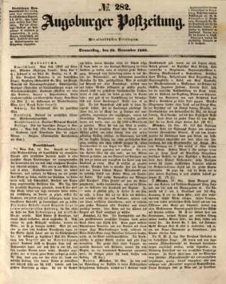 Augsburger Postzeitung Donnerstag 28. November 1850