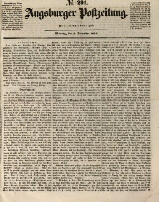 Augsburger Postzeitung Montag 9. Dezember 1850