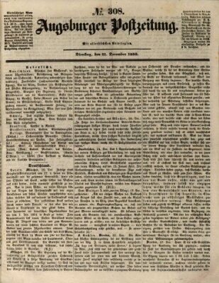 Augsburger Postzeitung Dienstag 31. Dezember 1850