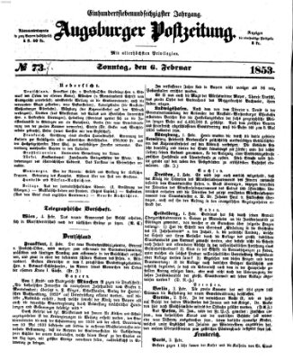 Augsburger Postzeitung Sonntag 6. Februar 1853