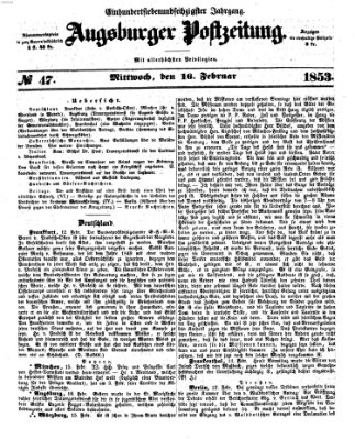 Augsburger Postzeitung Mittwoch 16. Februar 1853