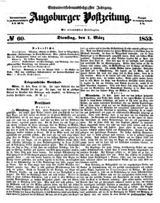 Augsburger Postzeitung Dienstag 1. März 1853