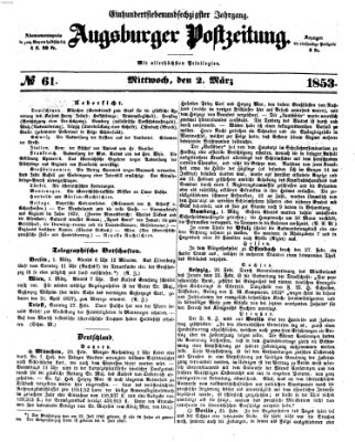 Augsburger Postzeitung Mittwoch 2. März 1853