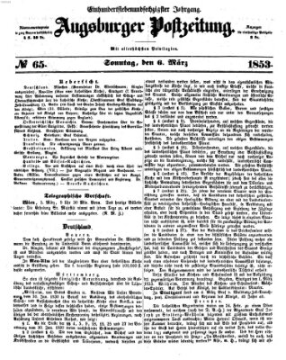 Augsburger Postzeitung Sonntag 6. März 1853