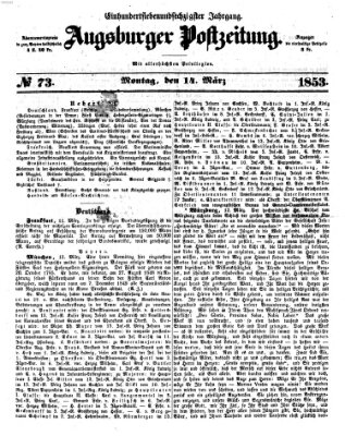 Augsburger Postzeitung Montag 14. März 1853