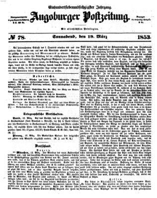 Augsburger Postzeitung Samstag 19. März 1853