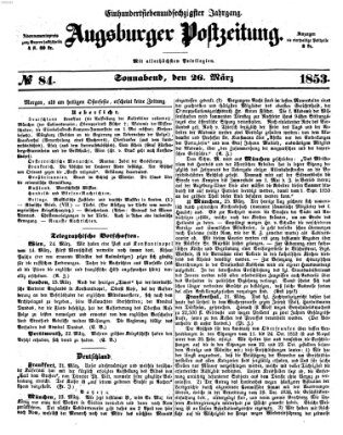 Augsburger Postzeitung Samstag 26. März 1853