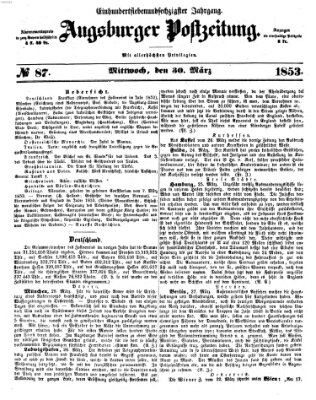 Augsburger Postzeitung Mittwoch 30. März 1853