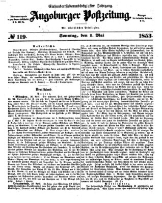 Augsburger Postzeitung Sonntag 1. Mai 1853