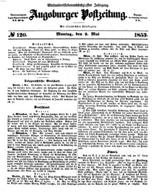 Augsburger Postzeitung Montag 2. Mai 1853