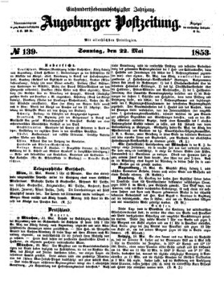 Augsburger Postzeitung Sonntag 22. Mai 1853