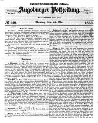 Augsburger Postzeitung Montag 23. Mai 1853