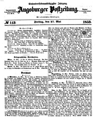 Augsburger Postzeitung Freitag 27. Mai 1853