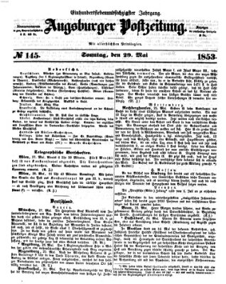 Augsburger Postzeitung Sonntag 29. Mai 1853