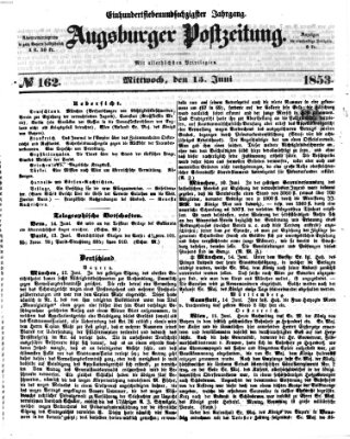 Augsburger Postzeitung Mittwoch 15. Juni 1853