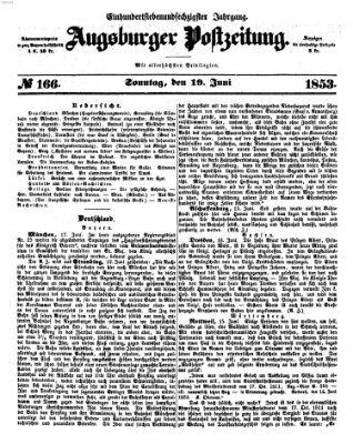 Augsburger Postzeitung Sonntag 19. Juni 1853