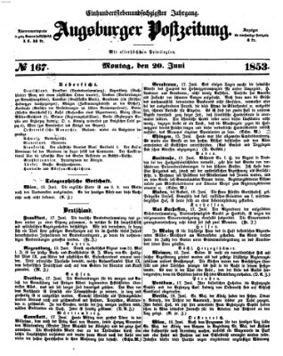 Augsburger Postzeitung Montag 20. Juni 1853