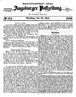 Augsburger Postzeitung Dienstag 28. Juni 1853