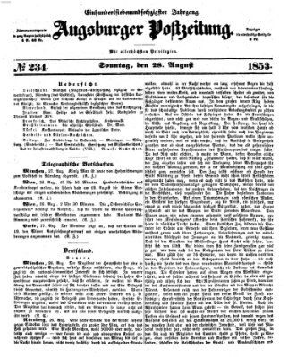 Augsburger Postzeitung Sonntag 28. August 1853