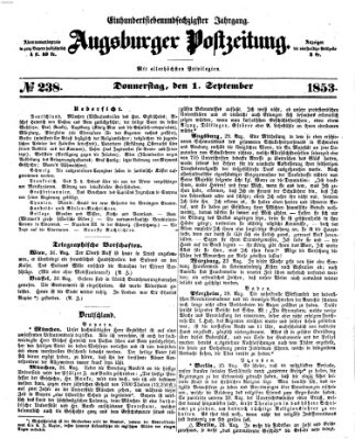 Augsburger Postzeitung Donnerstag 1. September 1853