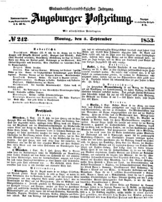 Augsburger Postzeitung Montag 5. September 1853