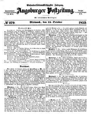 Augsburger Postzeitung Mittwoch 12. Oktober 1853