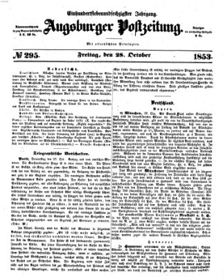 Augsburger Postzeitung Freitag 28. Oktober 1853