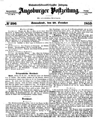 Augsburger Postzeitung Samstag 29. Oktober 1853