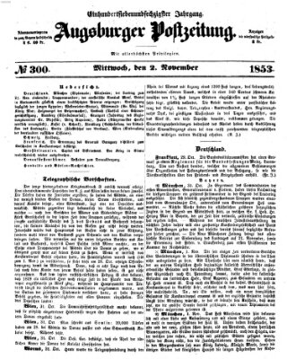 Augsburger Postzeitung Mittwoch 2. November 1853