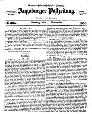 Augsburger Postzeitung Montag 7. November 1853