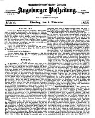 Augsburger Postzeitung Dienstag 8. November 1853