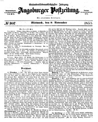 Augsburger Postzeitung Mittwoch 9. November 1853