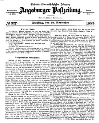 Augsburger Postzeitung Dienstag 29. November 1853