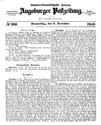 Augsburger Postzeitung Donnerstag 8. Dezember 1853