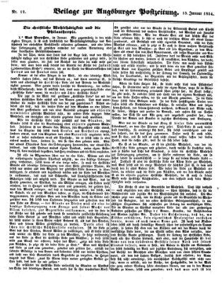 Augsburger Postzeitung Sonntag 15. Januar 1854