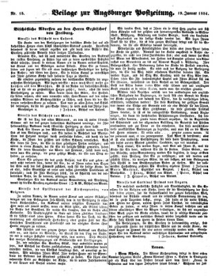 Augsburger Postzeitung Donnerstag 19. Januar 1854