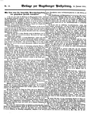 Augsburger Postzeitung Mittwoch 24. Januar 1855