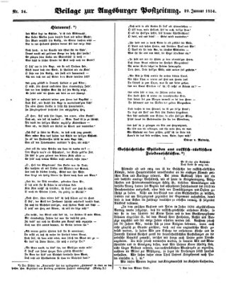 Augsburger Postzeitung Sonntag 29. Januar 1854