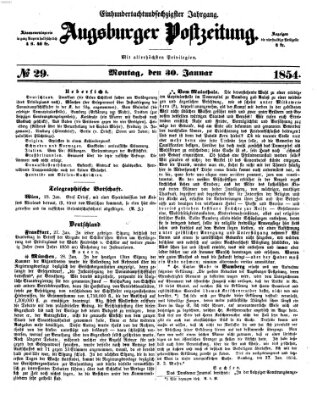 Augsburger Postzeitung Montag 30. Januar 1854