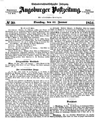 Augsburger Postzeitung Dienstag 31. Januar 1854