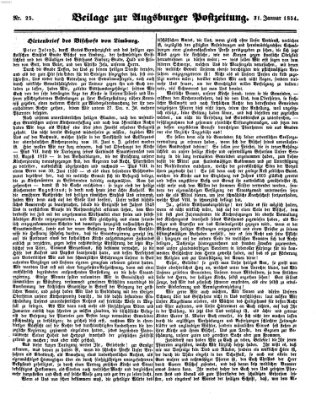 Augsburger Postzeitung Dienstag 31. Januar 1854