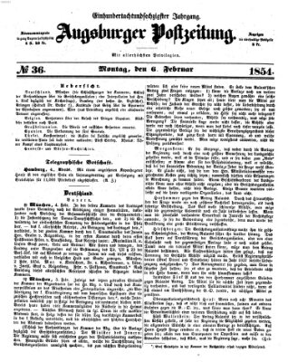 Augsburger Postzeitung Montag 6. Februar 1854