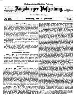 Augsburger Postzeitung Dienstag 7. Februar 1854