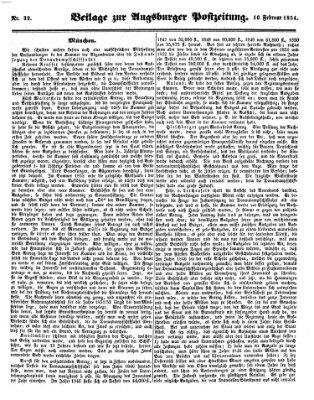 Augsburger Postzeitung Freitag 10. Februar 1854