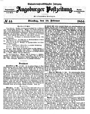 Augsburger Postzeitung Dienstag 14. Februar 1854